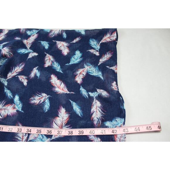 Lane Bryant Sheer Feather Print Open Front Kimono Cardigan Wrap - Picture 9 of 10